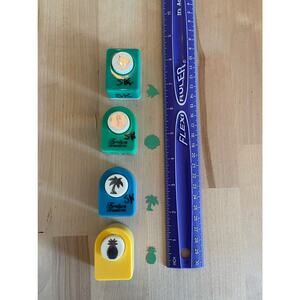 Lot of 4 Family Treasures Tropical Beach Paper Punches